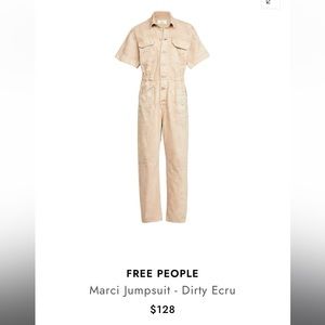 We the Free by Free People Marci Coverall in Dirty Ecru Color